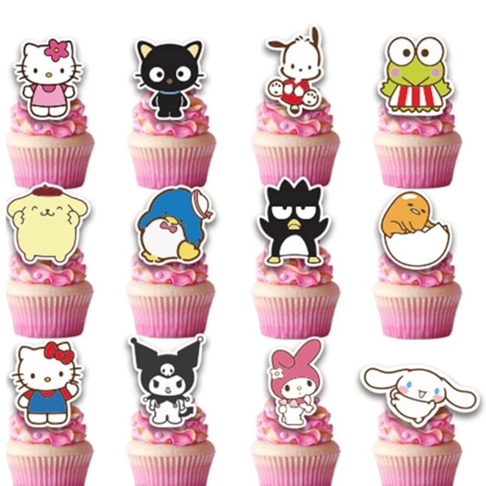 Sanrio Character Cupcake Toppers Hello Kitty